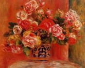 皮埃尔奥古斯特雷诺阿 - Roses in a Vase